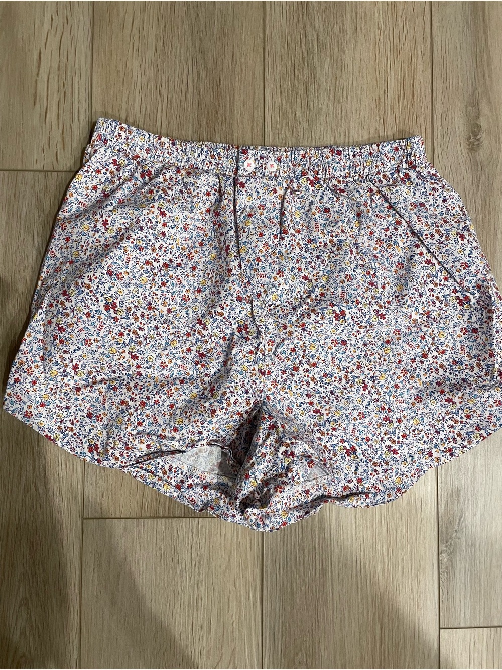 Two pairs Women's Free People and Aerie Elastic-Waist Boxer Shorts